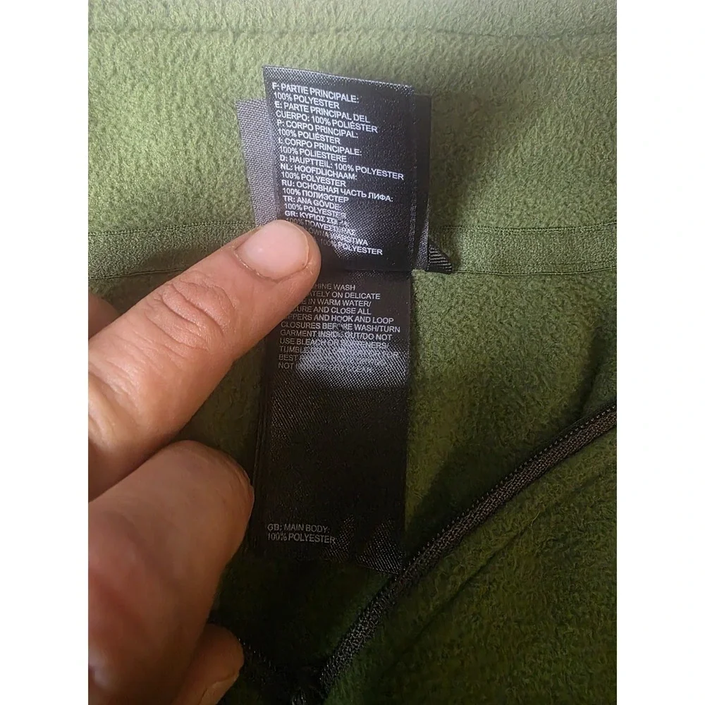 The North Face Men's XL/TG Green Quarter Zip Fleece Pullover Jacket Outdoor